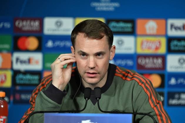 Ahead of PSG v FC Bayern Munich - UEFA Champions League PARIS, FRANCE - NOVEMBER 03: Goal keeper of FC Bayern Munich Manuel Neuer attends press conference, PK, Pressekonferenz ahead of UEFA Champions League first round day 4 football match between Paris Saint-Germain and FC Bayern Munich at Parc des Princes in Paris, France on November 03, 2025. Mustafa Yalcin Anadolu Paris France. Editorial use only. Please get in touch for any other usage.  Copyright: x2025xAnadoluxMustafaxYalcinx