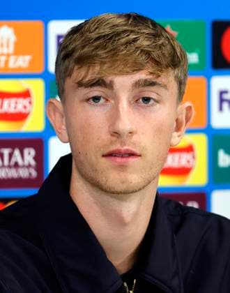 3rd November 2025; Anfield, Liverpool, Merseyside, England; UEFA Champions League Football, Liverpool versus Real Madrid press conference, PK, Pressekonferenz Dean Huijsen of Real Madrid talks to the media ahead of tomorrow s Champions League Group match vs Liverpool  AlanxMartin