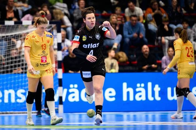Gummersbach Handball Womens European Championship Qualification, Germany North Macedonia Alina Grijseels Germany Cheers Joy Emotion Gummersbach Schwalbe Arena Germany