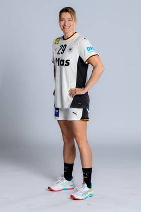 Gummersbach Handball Women Germany Photo shoot Antje Döll Doell Germany Gummersbach Schwalbe Arena Germany
