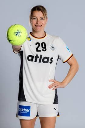 Gummersbach Handball Women Germany Photo shoot Antje Döll Doell Germany Gummersbach Schwalbe Arena Germany