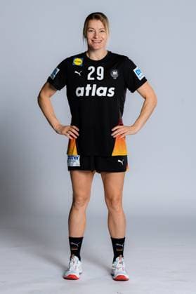 Gummersbach Handball Women Germany Photo shoot Antje Döll Doell Germany Gummersbach Schwalbe Arena Germany