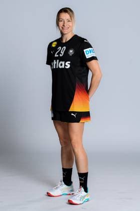 Gummersbach Handball Women Germany Photo shoot Antje Döll Doell Germany Gummersbach Schwalbe Arena Germany