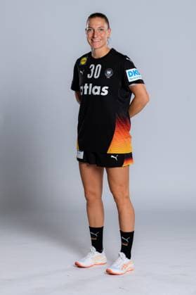 Gummersbach Handball Women Germany Photo shoot Jenny Behrend Germany Gummersbach Schwalbe Arena Germany