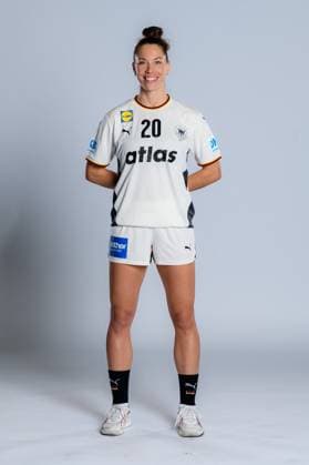 Gummersbach Handball Women Germany Photo shoot Emily Vogel Germany Gummersbach Schwalbe Arena Germany
