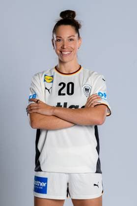 Gummersbach Handball Women Germany Photo shoot Emily Vogel Germany Gummersbach Schwalbe Arena Germany