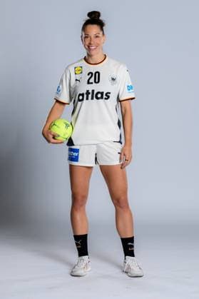 Gummersbach Handball Women Germany Photo shoot Emily Vogel Germany Gummersbach Schwalbe Arena Germany