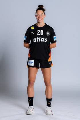 Gummersbach Handball Women Germany Photo shoot Emily Vogel Germany Gummersbach Schwalbe Arena Germany