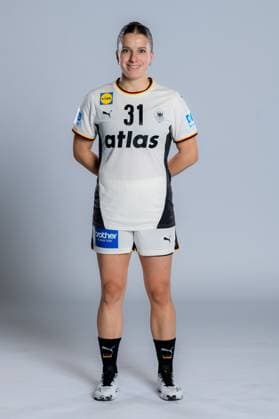 Gummersbach Handball Women Germany Photo shoot Alexia Hauf Germany Gummersbach Schwalbe Arena Germany