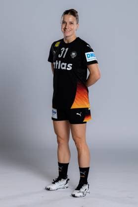 Gummersbach Handball Women Germany Photo shoot Alexia Hauf Germany Gummersbach Schwalbe Arena Germany