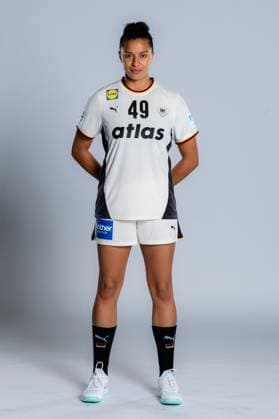 Gummersbach Handball Women Germany Photo shoot Aimee von Pereira Germany Gummersbach Schwalbe Arena Germany