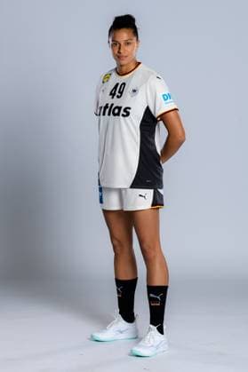 Gummersbach Handball Women Germany Photo shoot Aimee von Pereira Germany Gummersbach Schwalbe Arena Germany