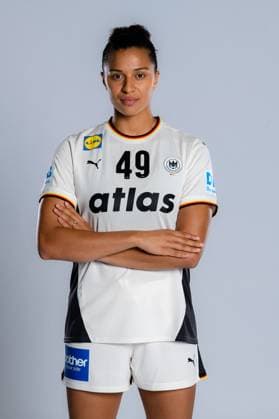 Gummersbach Handball Women Germany Photo shoot Aimee von Pereira Germany Gummersbach Schwalbe Arena Germany
