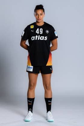 Gummersbach Handball Women Germany Photo shoot Aimee von Pereira Germany Gummersbach Schwalbe Arena Germany