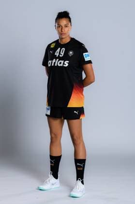 Gummersbach Handball Women Germany Photo shoot Aimee von Pereira Germany Gummersbach Schwalbe Arena Germany