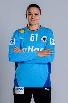 Gummersbach Handball Women Germany Photo shoot Goalkeeper Nicole Roth Germany Gummersbach Schwalbe Arena Germany