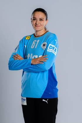 Gummersbach Handball Women Germany Photo shoot Goalkeeper Nicole Roth Germany Gummersbach Schwalbe Arena Germany