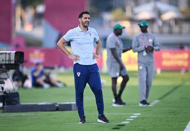 Football, Junior U 17 World Cup 2025 in Doha Qatar Preliminary round 03 11 2025 Group C Senegal Croatia Coach Marijan Budimir Croatia
