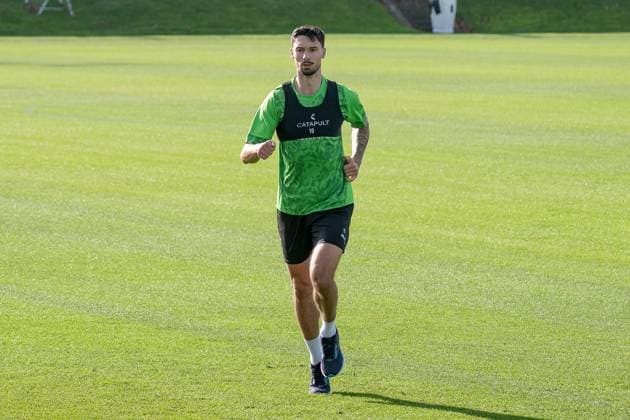 04 11 2025, Soccer 1 Bundesliga, Season 2025 2026, public training, Borussia Moenchengladbach at the training ground at Borussia Park Tim Kleindienst Borussia Moenchengladbach, 11 in individual training Photo Kirchner Media Thomas Haesler Copyright: xKirchner-Media ThomasxHaeslerx