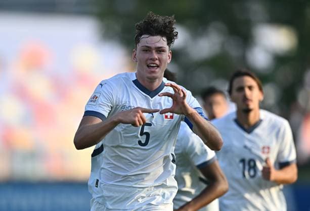 Cote d Ivoire v Switzerland: Group F - FIFA U-17 World Cup Qatar 2025 Zufferey Gil of Switzerland celebrates after scoring goal during the FIFA U-17 World Cup Qatar 2025 Group F match between Cote d Ivoire and Switzerland in Doha, Qatar, on November 4, 2025 DOHA Qatar Copyright: xNOUSHADx