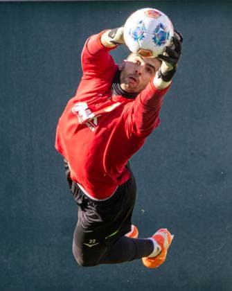Nediljko LabroviÄ‡ Goalkeeper FC Augsburg , Parade FC Augsburg, Training,