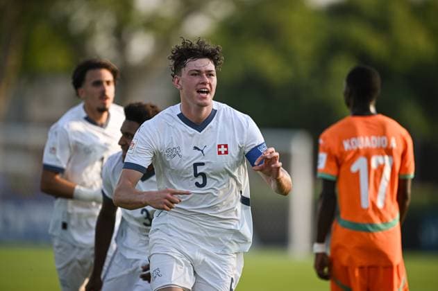 Football, Junior U 17 World Cup 2025 Doha Qatar Preliminary round 03 11 2025 Group F Ivory Coast Switzerland JUBEL Switzerland Goalscorer 0 1 Gil Zufferey