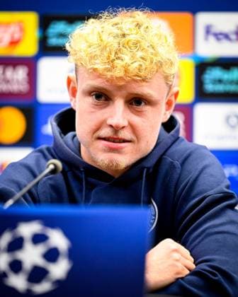 Club Brugge v Barcelona - UEFA Champions League Media Activities 04 11 2025 BRUGGE, BELGIUM - NOVEMBER 04 : Seys Joaquim defender of Club Brugge talking to the press during a press conference, PK, Pressekonferenz ahead of the UEFA Champions League 2025 26 League Phase MD4 match between Club Brugge and Barcelona on November 4, 2025 in Brugge, Belgium, 04 11 2025  Copyright: xTomasxSiskx