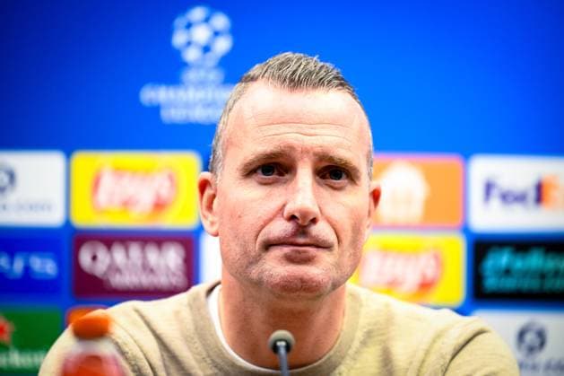 Club Brugge v Barcelona - UEFA Champions League Media Activities 04 11 2025 BRUGGE, BELGIUM - NOVEMBER 04 : Hayen Nicky head coach of Club Brugge talking to the press during a press conference, PK, Pressekonferenz ahead of the UEFA Champions League 2025 26 League Phase MD4 match between Club Brugge and Barcelona on November 4, 2025 in Brugge, Belgium, 04 11 2025  Copyright: xTomasxSiskx