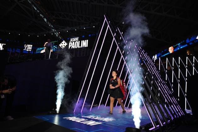 WTA, Tennis Damen Finals 2025 in Riyadh - Day Four RIYADH, SAUDI ARABIA - NOVEMBER 4: Jasmine Paolini of Italy is seen ahead of the second group-stage match on Day 4 of the 2025 WTA Finals, part of the Hologic WTA Tour, at King Saud University Indoor Arena in Riyadh, Saudi Arabia, on November 4, 2025. Artur Widak Anadolu Riyadh Saudi Arabia. Editorial use only. Please get in touch for any other usage.  Copyright: x2025xAnadoluxArturxWidakx