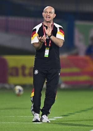 Germany v Colombia: Group G - FIFA U-17 World Cup Qatar 2025 Head coach of Germany Marc-Patrick MEISTER reacts during the FIFA U-17 World Cup Qatar 2025 Group G match between Germany and Colombia in Doha, Qatar, on November 4, 2025 DOHA Qatar Copyright: xNOUSHADx