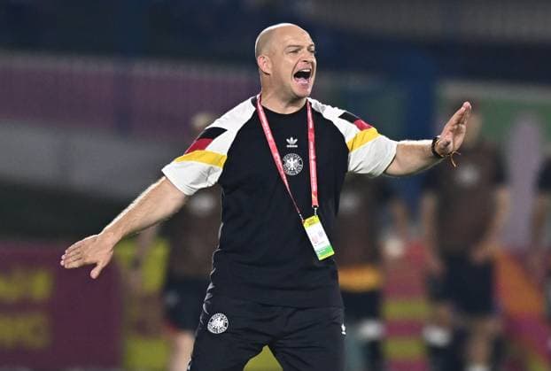 Germany v Colombia: Group G - FIFA U-17 World Cup Qatar 2025 Head coach of Germany Marc-Patrick MEISTER reacts during the FIFA U-17 World Cup Qatar 2025 Group G match between Germany and Colombia in Doha, Qatar, on November 4, 2025 DOHA Qatar Copyright: xNOUSHADx
