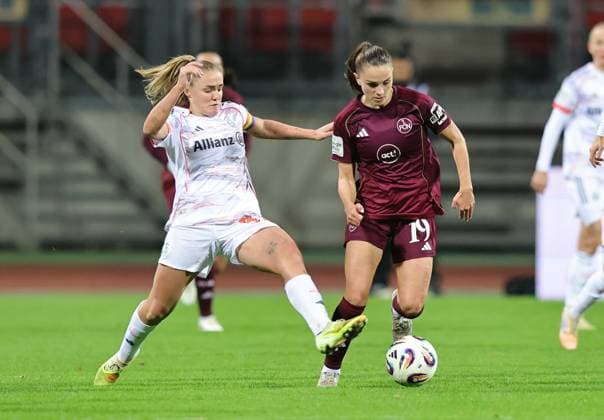 04 11 2025 Soccer Season 2025 2026 1 Women Soccer Bundesliga 09 Matchday 1 FC Nuremberg FCN Club FC Bayern Munich FCB Sportfoto Zink DaMa xdaxmax Georgia Stanway 31, FC Bayern Munich FCB Sanja Homann 19, 1 FC Nuremberg FCN