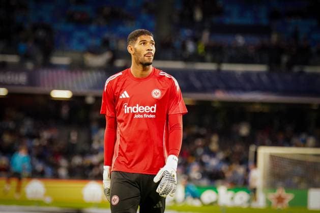 Football UEFA Champions League 2025 26, Matchday 4 SSC Napoli vs Eintracht Frankfurt Diego Armando Maradona Napoli Kaua Santos Kaua Santos Eintracht Frankfurt, 40 Naples Metropolitan City Naples Italy Copyright: xJOERANxSTEINSIEKx