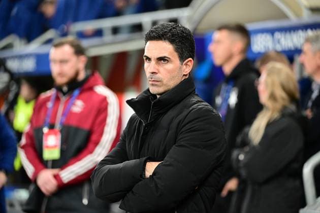 Head coach of Arsenal Mikel Arteta during the Football Champions League 4th round match: Slavia Prague vs Arsenal in Prague, Czech Republic, November 4, 2025. (CTKxPhoto RomanxVondrous) CTKPhotoP2025110407554  CTKPhotoP2025110407554