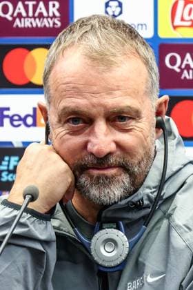 Barcelona s head coach Hansi Flick pictured during a press conference, PK, Pressekonferenz of Spanish FC Barcelona, Barca on Tuesday 04 November 2025 in Brugge. The team is preparing for tomorrow s game against Belgian soccer team Club Brugge KV, on day four of the League phase of the UEFA Champions League tournament. BRUNOxFAHY  x139001105x