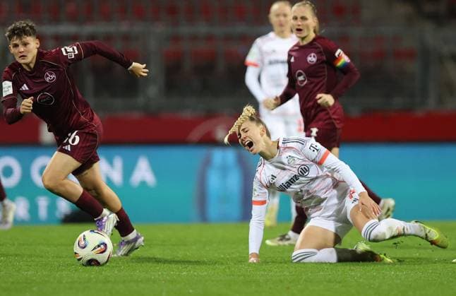 Gwinn Giulia , 1.FC Nürnberg-Bayern München , Google Pixel Frauen-Bundesliga , Fußball , in den Max Morlock Stadion, in Nürnberg , Bayern, Deutschland. November 04, 2025 . Photo by: Davide Elias IPA Photo Pressefoto DENL Copyright: xDavidexEliasx