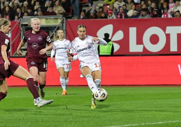 04 11 2025 Soccer Season 2025 2026 1 Women Soccer Bundesliga 09 Matchday 1 FC Nuremberg FCN Club FC Bayern Munich FCB Sportfoto Zink DaMa xdaxmax Goal Goal Shot to 0 4 Goalscorer Klara Bühl Buehl 17, FC Bayern Munich FCB