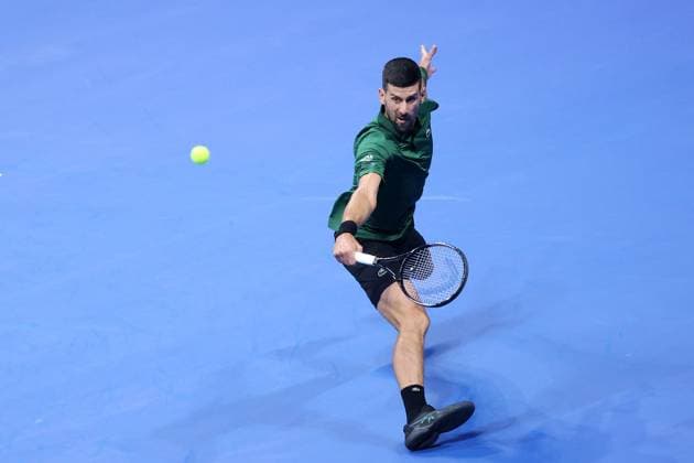 ATP, Tennis Herren 250 tournament in Athens ATHENS, GREECE - NOVEMBER 4: Novak Djokovic of Serbia in action against Alejandro Tabilo of Chile during the Hellenic Championship ATP 250 at OAKA Olympic Athletic Center in Athens, Greece, on November 4, 2025. Costas Baltas Anadolu Athens Greece. Editorial use only. Please get in touch for any other usage.  Copyright: x2025xAnadoluxCostasxBaltasx