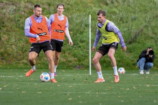 Hauke Wahl Connor Metcalfe Pauli Germany , Hamburg , Training ground at Kollaustrasse , Football , 1 Bundesliga , Training of FC St Pauli