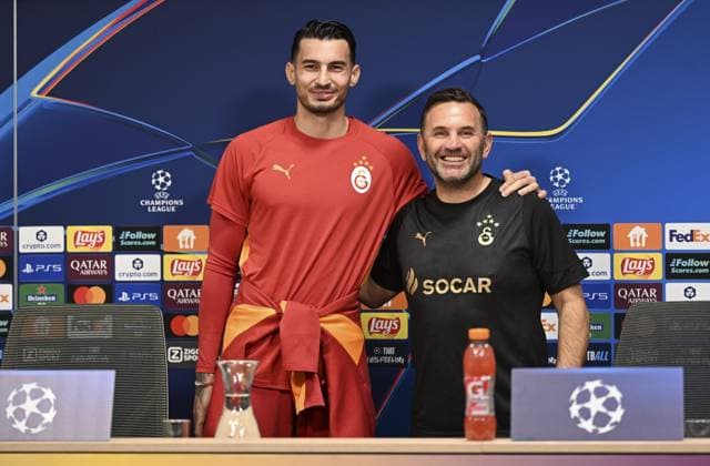 Football, CL, Galatasaray Istanbul, Press conference