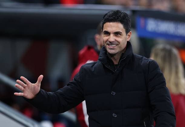 Mikel Arteta manager of Arsenal smiles Slavia Prague v Arsenal, UEFA Champions League, Group Stage, Football, Fortuna Arena, Prague, Czechia - 04 Nov 2025Prague Fortuna Arena Czech Republic EDITORIAL USE ONLY No use with unauthorised audio, video, data, fixture lists, club league logos or live services. Online in-match use limited to 120 images, no video emulation. No use in betting, games or single club league player publications. Copyright: xMichaelxZemanek Shutterstockx 15642030bd