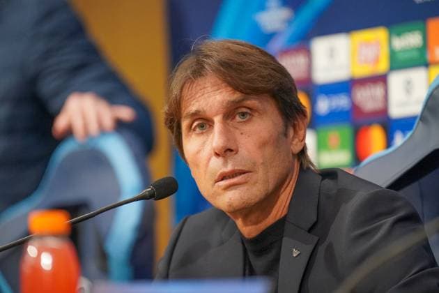 Football UEFA Champions League 2025 26, Matchday 4 SSC Napoli vs Eintracht Frankfurt Stadio Diego Armando Maradona Napoli Antonio Conte Coach, Napoli Press conference, Media Copyright: xJOERANxSTEINSIEKx