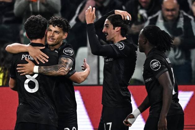 Db Torino 04 11 2025 - Champions League Juventus-Sporting Clube foto Daniele Buffa Image nella foto: esultanza gol Maxi Araujo 