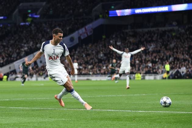 Brennan Johnson of Tottenham Hotspur scores a goal during the UEFA Champions League match between Tottenham Hotspur and Copenhagen at Tottenham Hotspur Stadium in London, England (Photo by Alexander Canillas Sports Press Photo SPP) Copyright: xAlexanderxCanillas SPPx Sportspressphoto_SPR56727