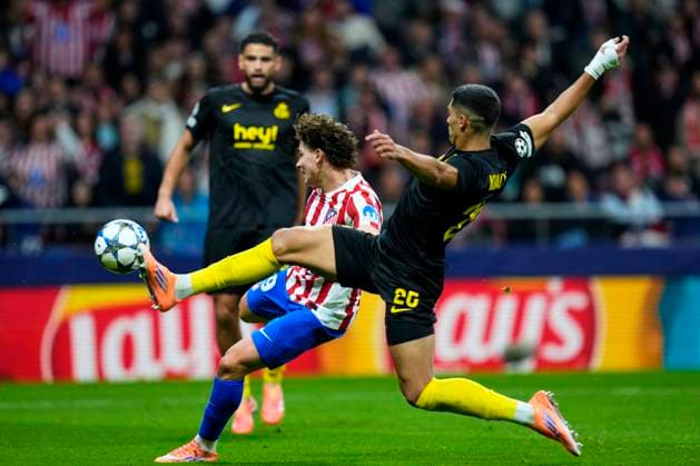 ESP: Atletico de Madrid - Royale Union Saint-Gilloise. UEFA Champions League. Matchday 4. Julian Alvarez of Atletico de Madrid during the UEFA Champions League match, between Atletico de Madrid and Royale Union Saint-Gilloise, matchday 3, played at Riyadh Air Mertropolitano Stadium on November 4, 2025 in Madrid, Spain. kpng Copyright: xCesarxCebollax xPRESSINx PS_251104_ATM_SAI_2526_1959