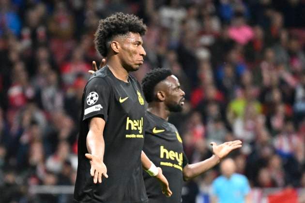 Atletico de Madrid v Royale Union Saint-Gilloise - UEFA Champions League MADRID, SPAIN - NOVEMBER 04 : Rodriguez Cortez Kevin Jose forward of Union Saint-Gilloise and Niang Ousseynou midfielder of Union Saint-Gilloise during the UEFA Champions League 2025 26 League Phase MD4 match between Atletico de Madrid and Royale Union Saint-Gilloise on November 4, 2025 in Madrid, Spain, 04 11 2025 Madrid Spain  Copyright: xJanxDexMeuleneirx