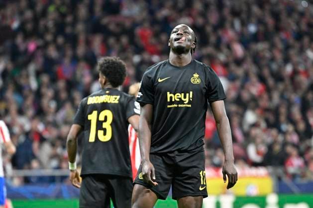 Atletico de Madrid v Royale Union Saint-Gilloise - UEFA Champions League MADRID, SPAIN - NOVEMBER 04 : David Promise Oluwatobi forward of Union Saint-Gilloise missing an opportunity during the UEFA Champions League 2025 26 League Phase MD4 match between Atletico de Madrid and Royale Union Saint-Gilloise on November 4, 2025 in Madrid, Spain, 04 11 2025 Madrid Spain  Copyright: xJanxDexMeuleneirx