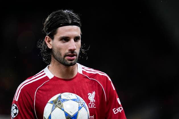 November 4, 2025, Liverpool, Liverpool, England: Dominik Szoboszlai of Liverpool FC looks on during the UEFA Champions League 2025 26 League Phase MD4 match between Liverpool FC and Real Madrid CF at Anfield on November 04, 2025 in Liverpool, England. Liverpool England - ZUMAa181 20251104_zaa_a181_197 Copyright: xDennisxAgyemanx