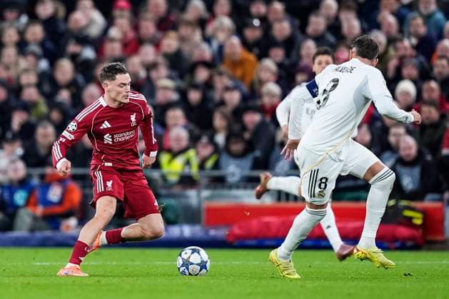 November 4, 2025, Liverpool, Liverpool, England: Florian Wirtz of Liverpool FC in action during the UEFA Champions League 2025 26 League Phase MD4 match between Liverpool FC and Real Madrid CF at Anfield on November 04, 2025 in Liverpool, England. Liverpool England - ZUMAa181 20251104_zaa_a181_258 Copyright: xDennisxAgyemanx