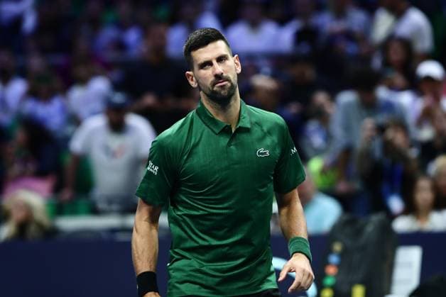 Hellenic Championship ATP, Tennis Herren 250 - Novak Djokovic in action against Alejandro Tabilo during the Hellenic Championship ATP 250 tennis match held in OAKA Stadium in Athens, Greece, 4 November 2025. IMAGO ONE INCH PRODUCTIONS ATHENS Greece Copyright: xONExINCHxPRODUCTIONSx 6718508